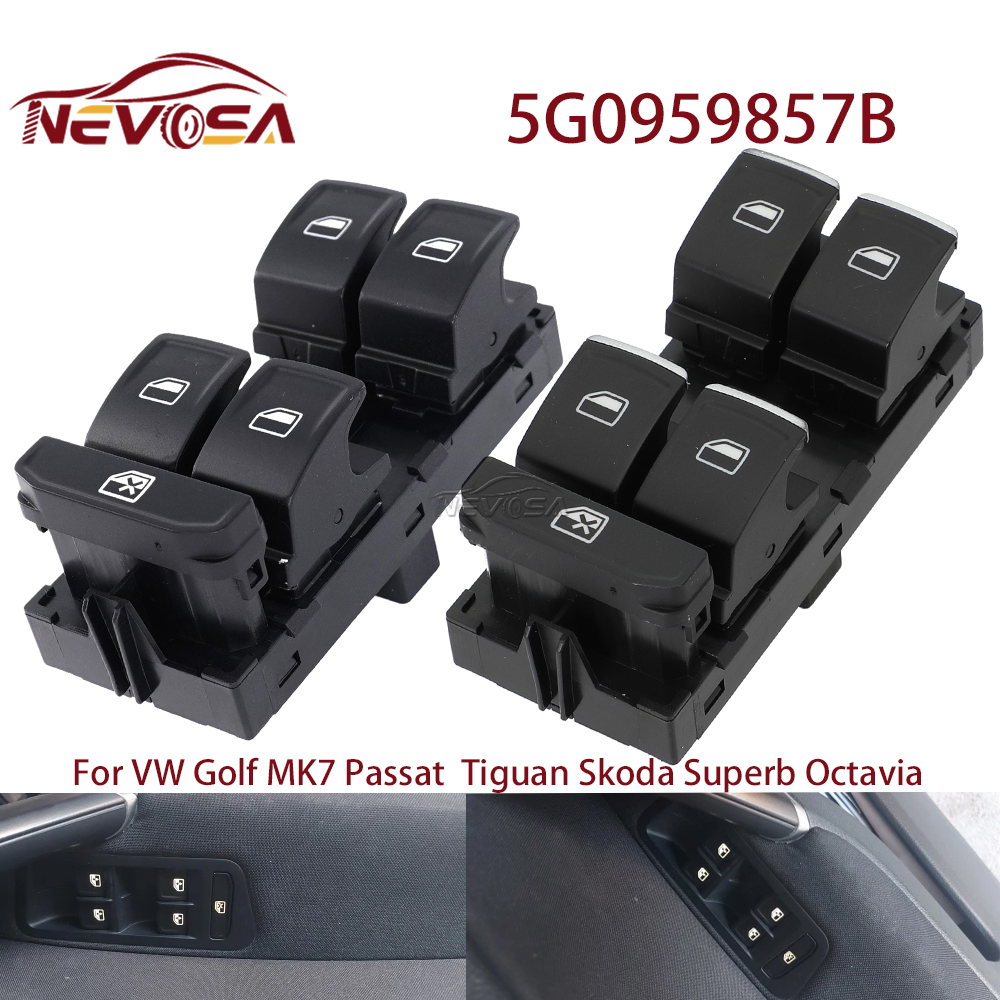 8 контактов для VW Golf MK7 Passat 2014-2018 Tiguan Skoda Superb Octavia 2013-2018 SEAT Leon 5G 0959857 B Переключатель управления стеклоподъемником