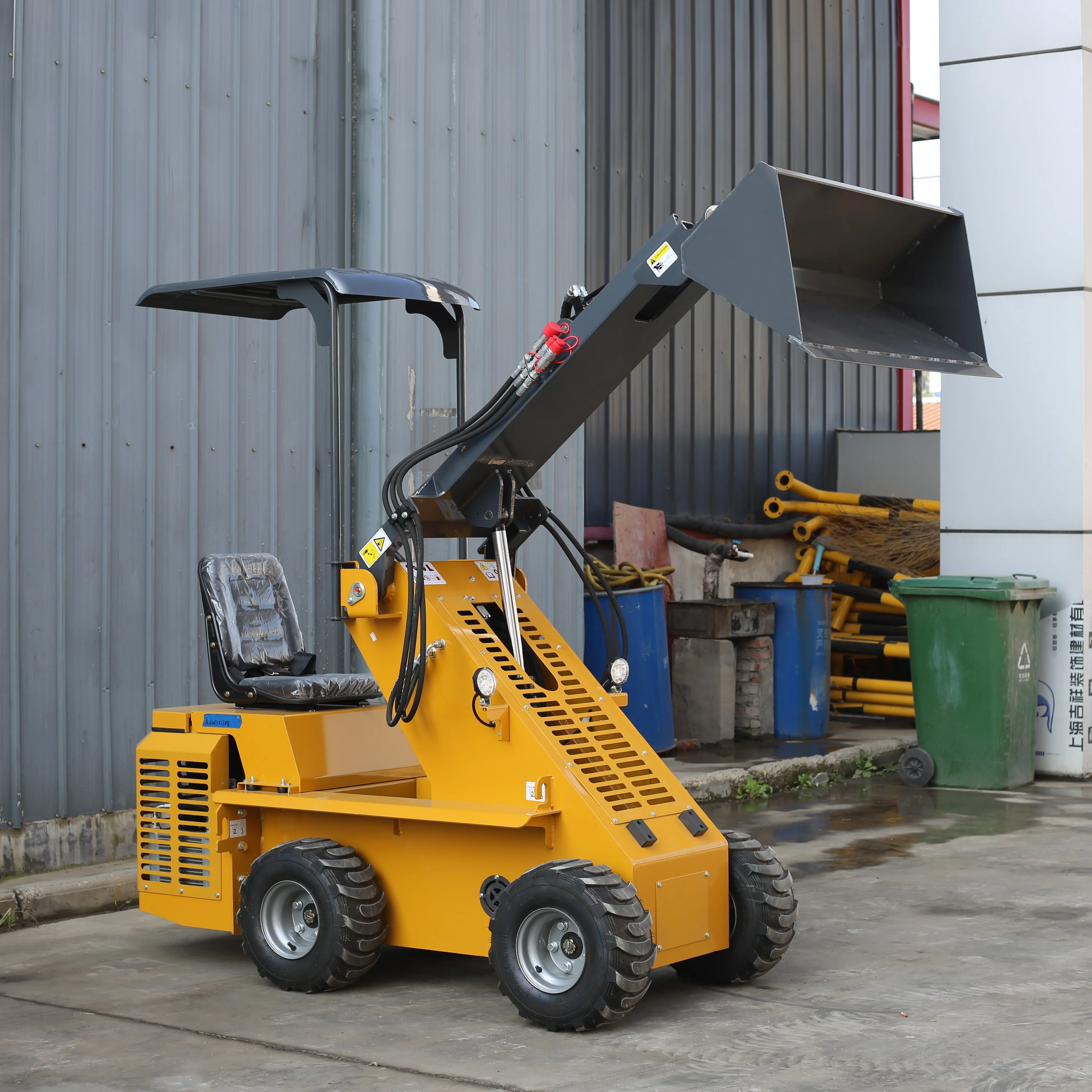 Wheel Skid Steer Loader Customized  Mini  loader Skidsteer  loader Front Loader  Free shipping Kubota EPA Euro V Small Loader