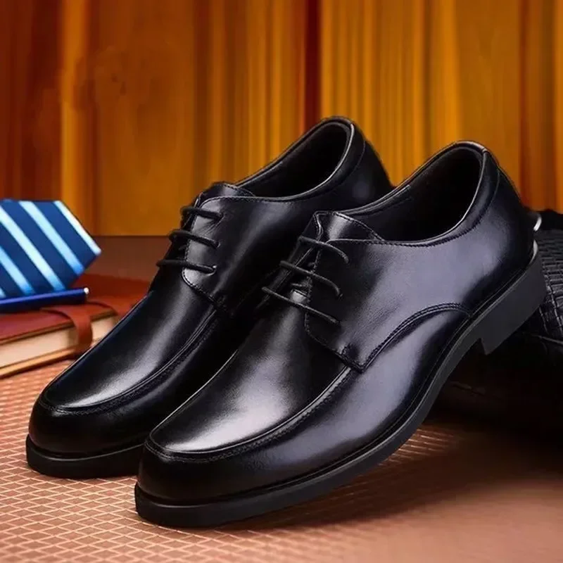 Herren-Kleiderschuhe, formelle Original-Lederschuhe aus italienischem Leder für Herren, elegant, lässig, Business, luxuriös, sozialer Herrenschuh