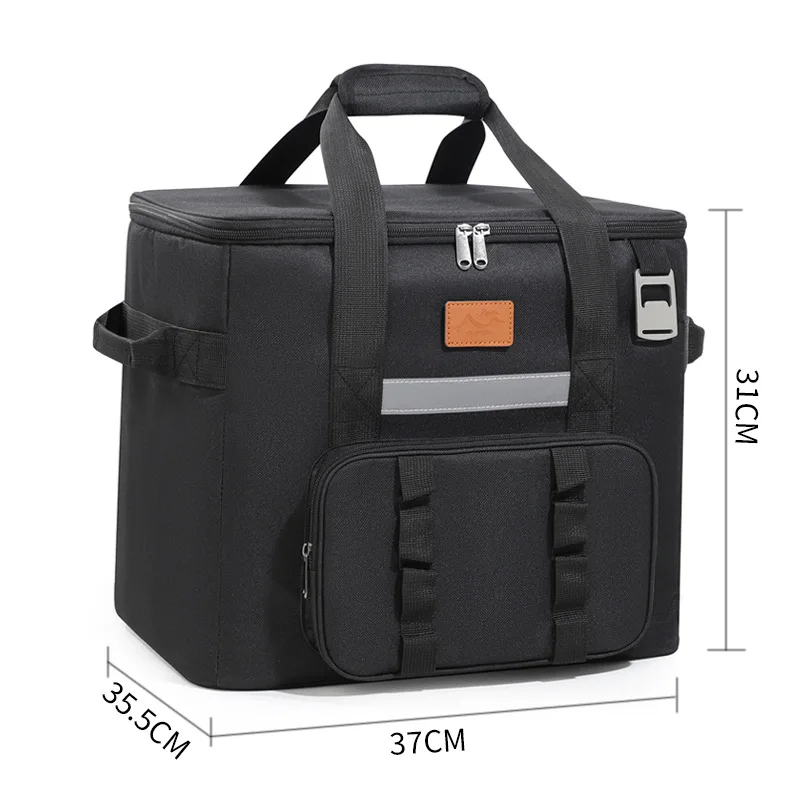 40L Thermal Food Carrier Bag for Women Large Insulated Cooler Tote with Zipper Portable Leakproof Picnic Bag for Camping Beach