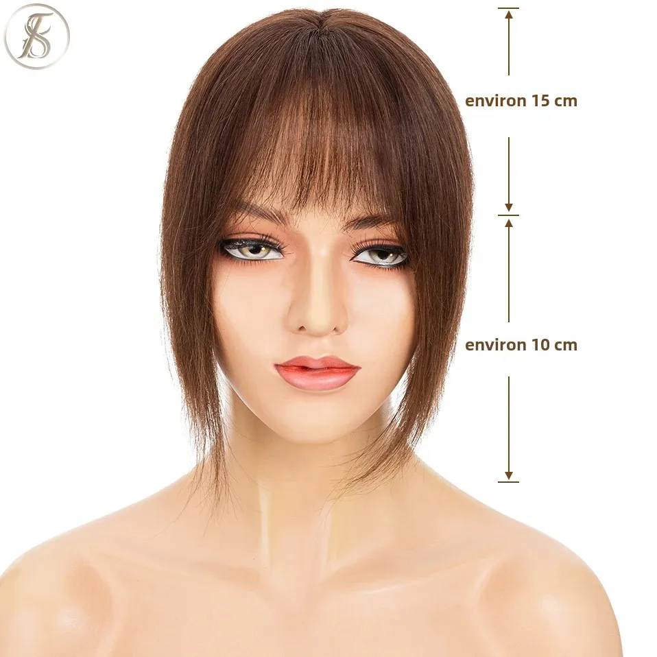 TESS cheveux naturels frange 3D frange 10g cheveux humains pince Invisible dans l'extension de cheveux avec branches pince à cheveux frange naturelle pour les femmes