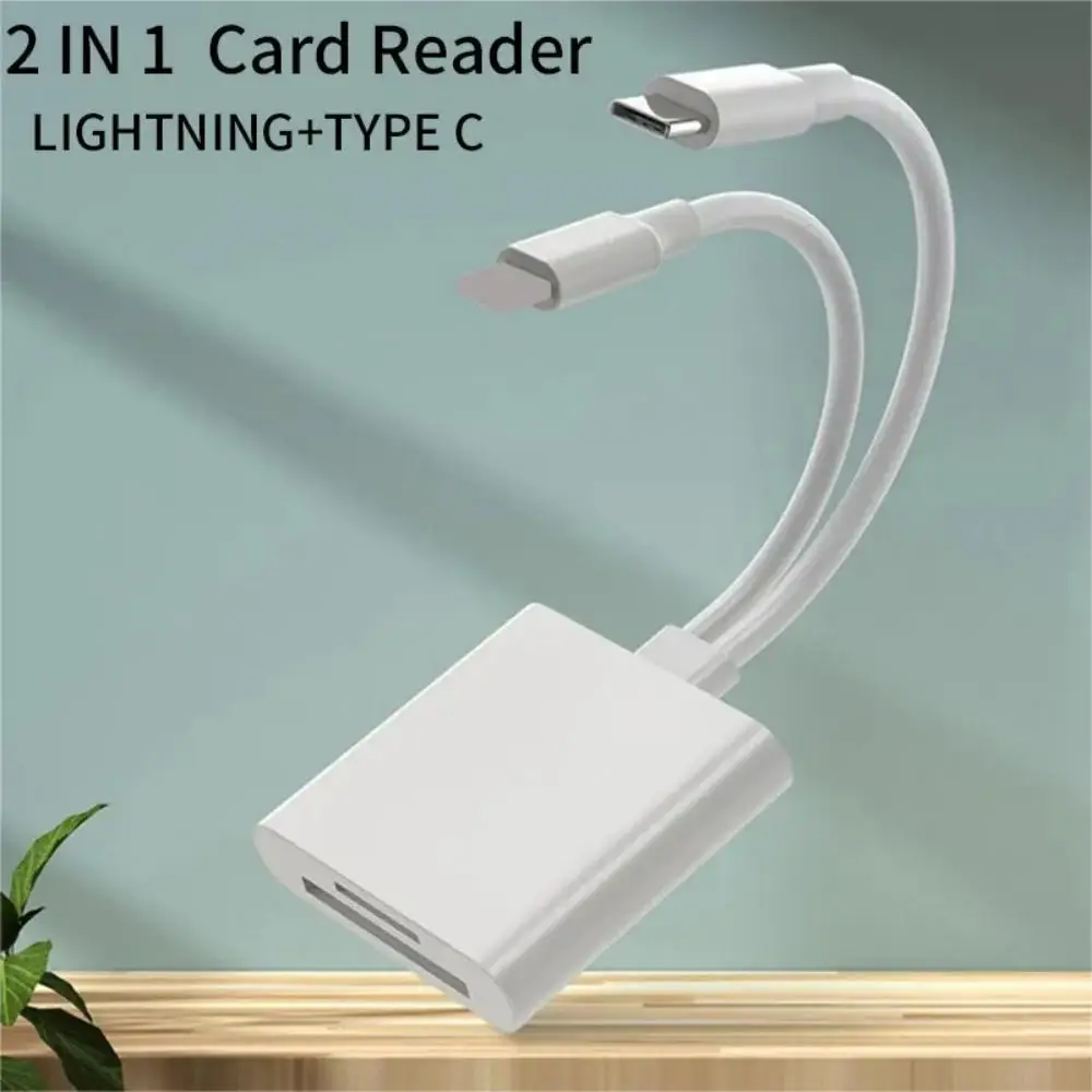 Lightning Typ 2-in-1-OTG-Kartenleser auf SD-TF-Speicherkartenadapter für PC, Laptop, iPhone, Multi-Smartcard-Reader, keine APP erfordert