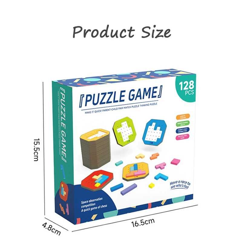 Dzieci Tangram Puzzle Zabawka Geometria Kolorowe Logiczne Myślenie Gra Montessori Edukacja Zabawka matematyczna dla dzieci Trening mózgu