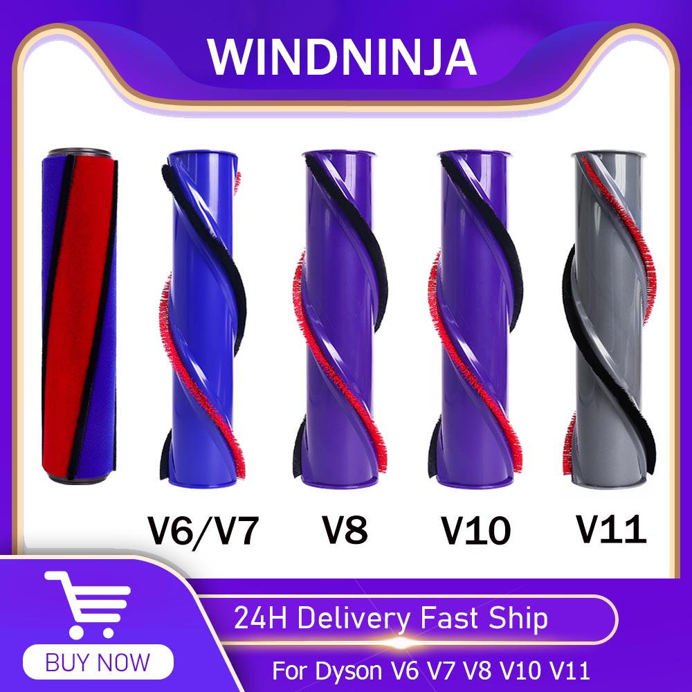 Soft Roller Brush Replacement Accessories Compatible For Dyson V6 V8 V10 V11 Vacuum Cleaner Spare Part Carpet Brushroll Bar