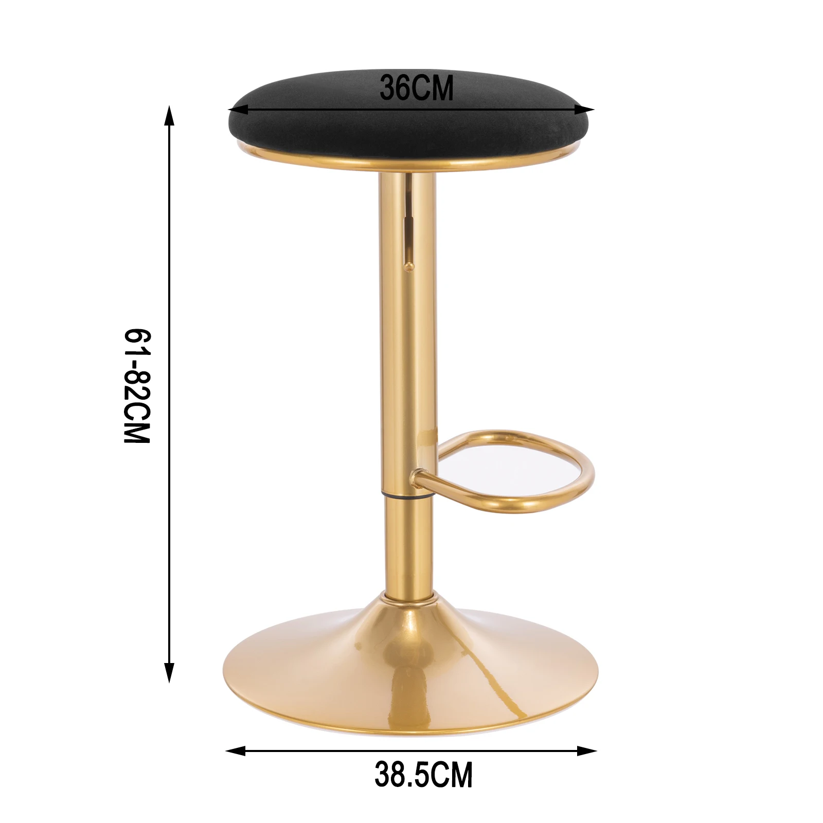 WOLTU 2 sgabelli da bar ergonomici con poggiapiedi 360 °   Sgabello da pranzo girevole Sgabello da bancone regolabile in altezza per cucina bistrot bar