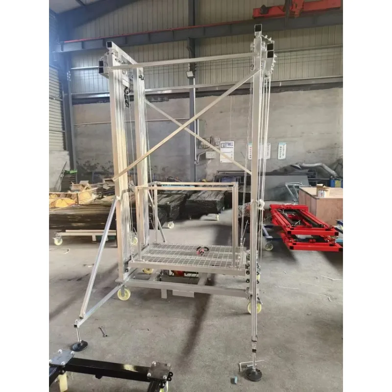 Electric scaffolding Load bearing 500 800 1000KG Cheap steel Metal frame Remote control Mobile Lifting platform Hydraulic