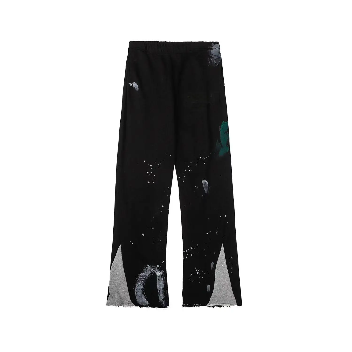 As calças de moletom masculinas da marca de moda são estilo clássico salpicadas com grafite, estampa de letras e calças soltas