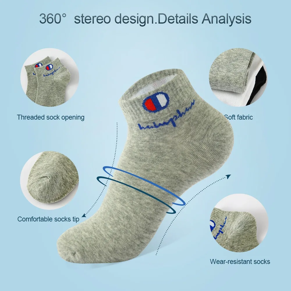 5 pares de calcetines cortos hasta el tobillo para hombre, calcetines deportivos transpirables de algodón, calcetines cortos de malla informales atléticos de verano de corte fino EU 38-45