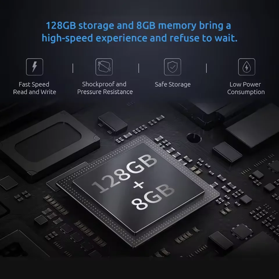 ERVPES Mini PC B20E 8 GB RAM 128 GB SSD ROM J3710 Windows 11 BT5.2 Apollo Lake Desktop Microcomputer Dual-band HDMI Wi-Fi