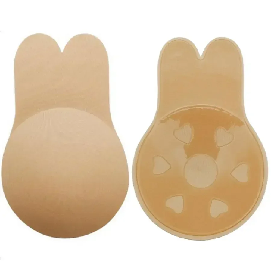 Vrouwen Push-Up Bh Zelfklevende Siliconen Strapless Onzichtbare Bh Herbruikbare Kleverige Borst Lift Tape Konijn Tepel Cover Bh Pads