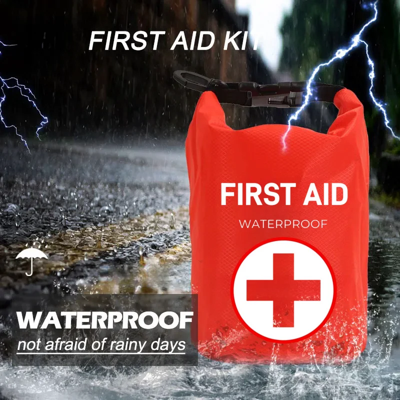 Bolsa de primeiros socorros à prova d'água, 2l, kit de emergência para barco com visualização para pesca, caiaque, barco, natação, acampamento, rafting