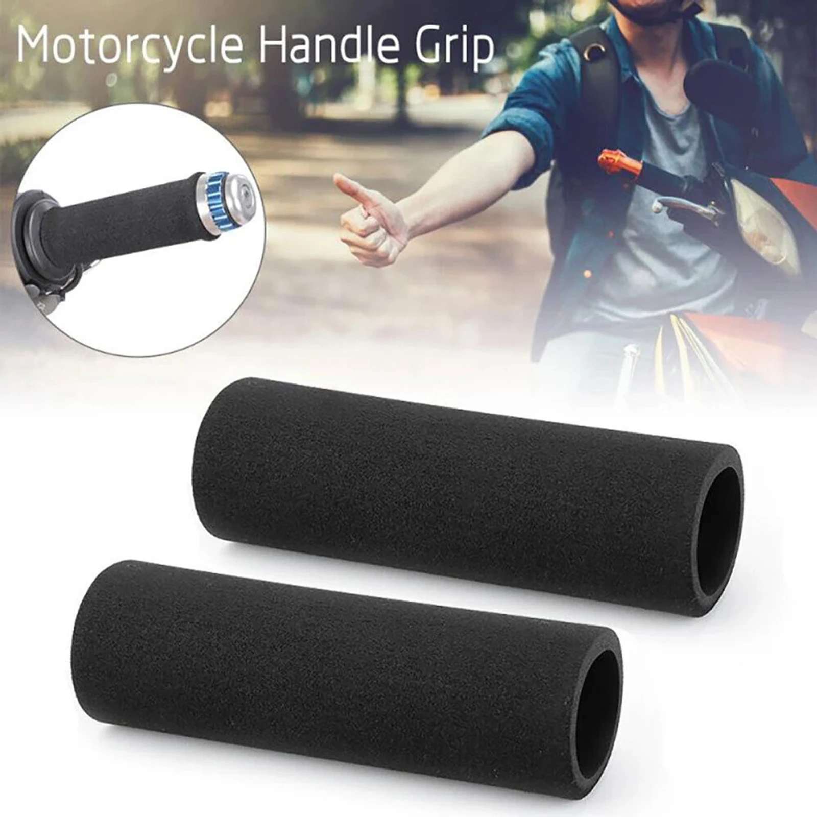 1 paar Universal Motorrad Griff Abdeckung Slip Auf Schaum Anti Vibration Weichen Komfort Lenker Grip Abdeckung Fahrrad Teile Griffe Abdeckung
