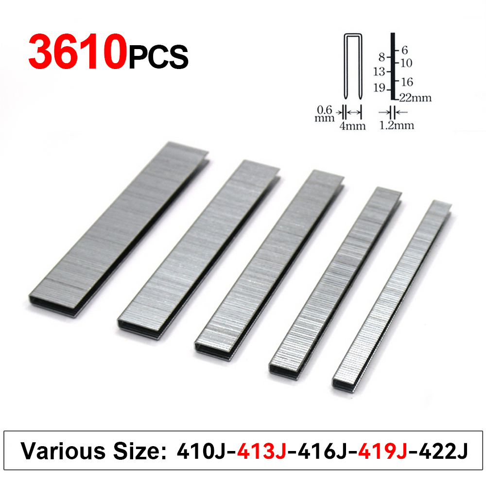 3610 Uds 410J 413J 416J 419J 422J grapas clavos para carpintería tacker para clavos eléctricos grapadora herramienta de mano para muebles