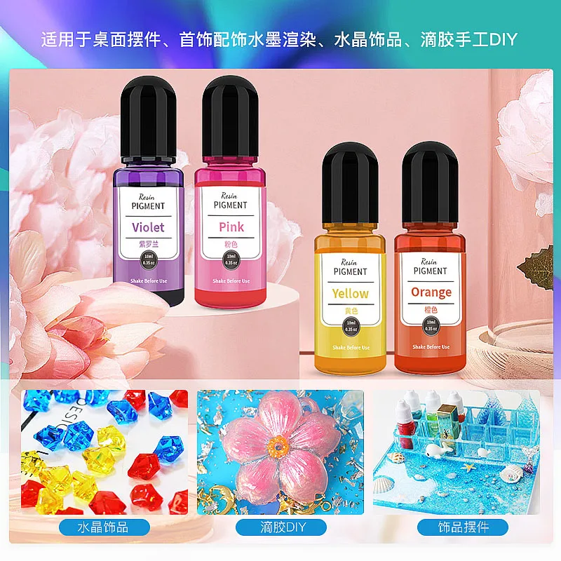 Epoxy Resin Paint Pigment 24 Color Concentrated Liquid Resin Dye Colorant for Resin Coloring Jewelry Resin Art Crafts DIY Making