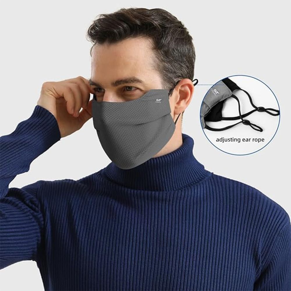 Nueva moda, máscara facial de protección solar lavable, máscara de protección solar reutilizable transpirable, protección facial UV cálida a prueba de viento para exteriores