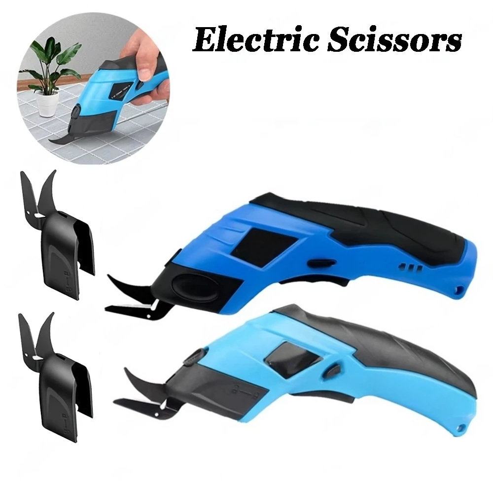 Tijeras eléctricas de 3,6 V, máquina cortadora de tela, tijeras de sastre de cuero + hojas de acero de tungsteno, herramienta eléctrica portátil con carga USB