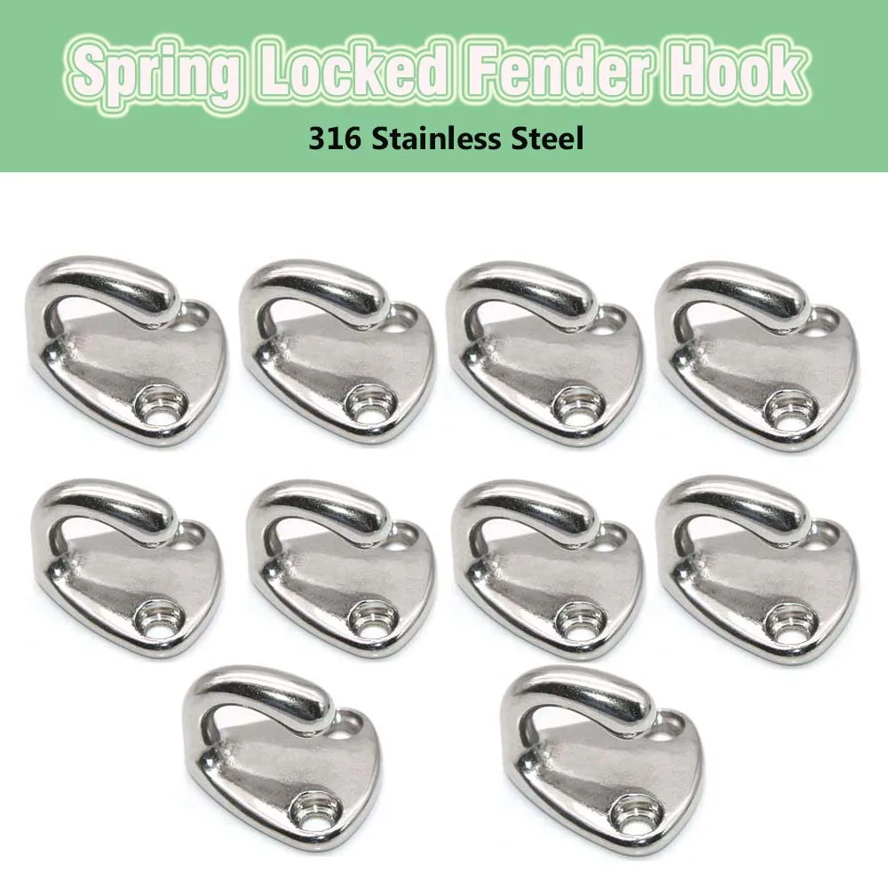 5 10 20 Stück Boot Schiff Kotflügel Haken Marine Grade Hardware 316 Edelstahl Feder Fending Clip Haken Auge Anti-kollision Haken