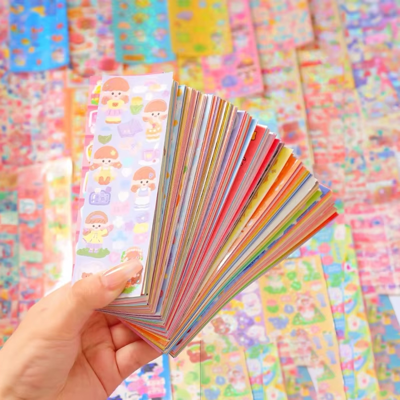 Adesivi Kawaii per bambini Simpatico diario estetico stazionario Decorazione Forniture artistiche Adesivi per Scrapbooking Lotto Scrivania di carta coreana