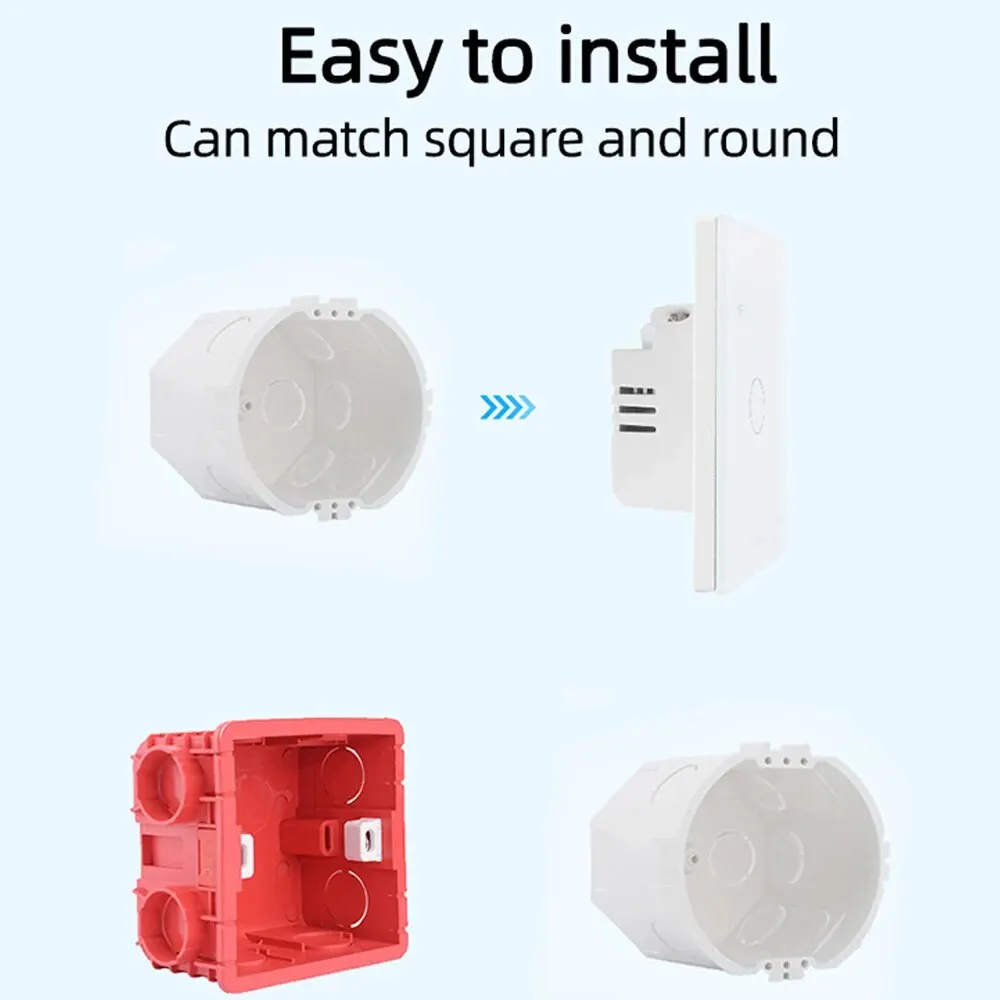 Interruptor inteligente wi-fi, luz da ue, interruptor de toque de parede, 220v, precisa de fio neutro, tuya smart life, funciona com alexa, google home, 1/2/3/4 gang