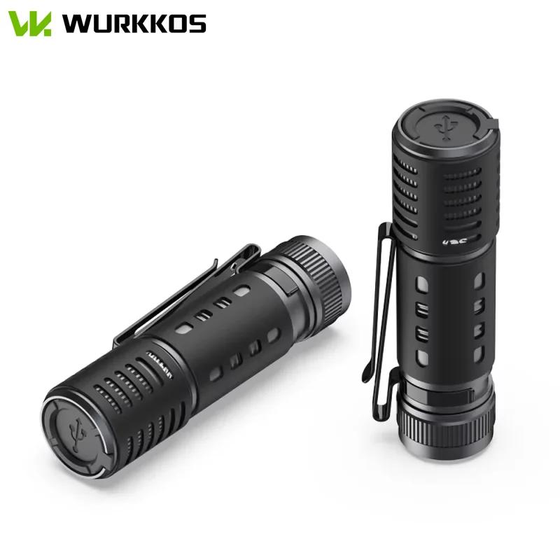 Wurkkos H1A Portable Charger for Flashlights and Mobile Phones IP68 Waterproof Aluminum Alloy Power Bank with Clip (Not a Torch)