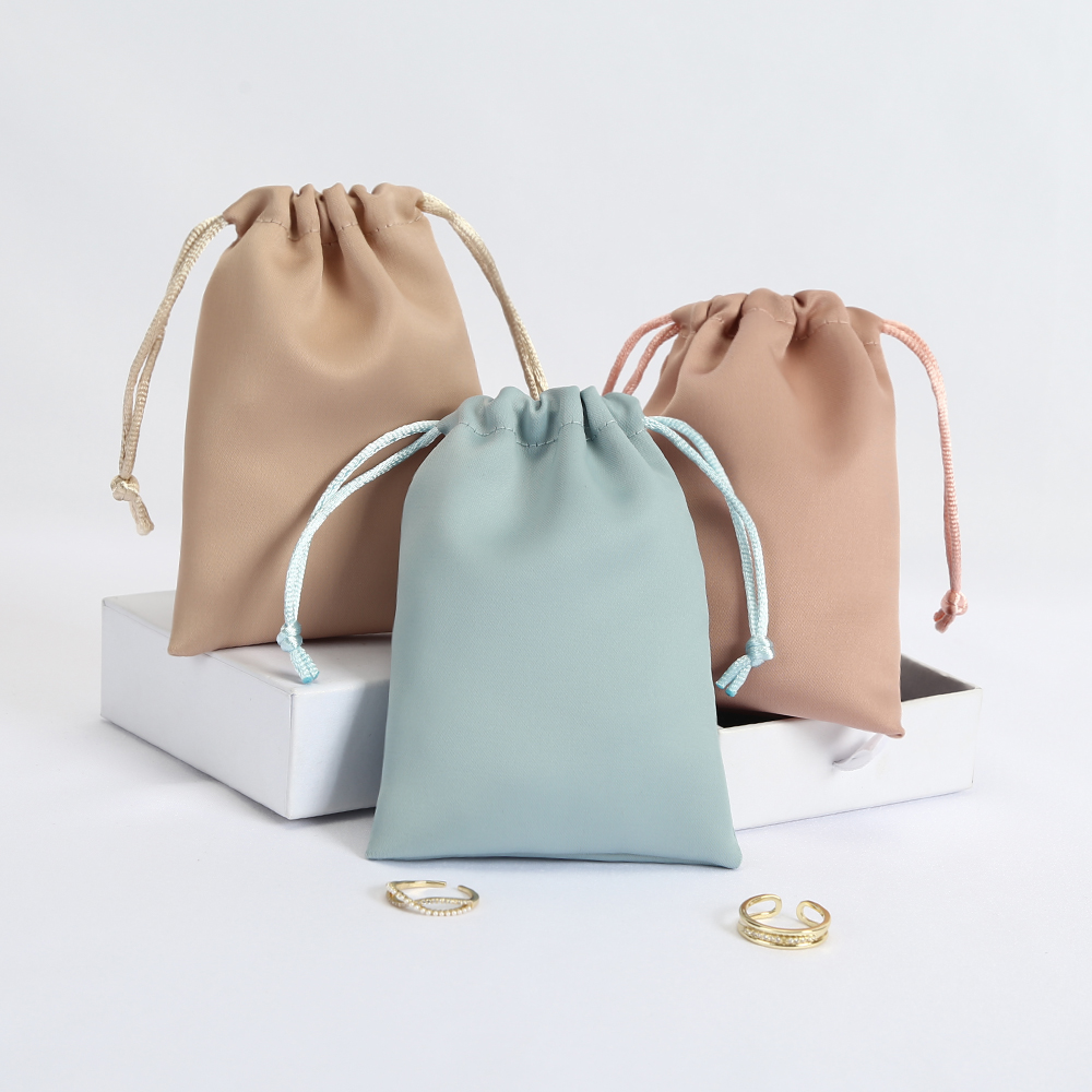 10 個シルクサテン巾着ポーチジュエリー包装化粧品クリスマスパーティーの装飾結婚式の好意キャンディギフトバッグ