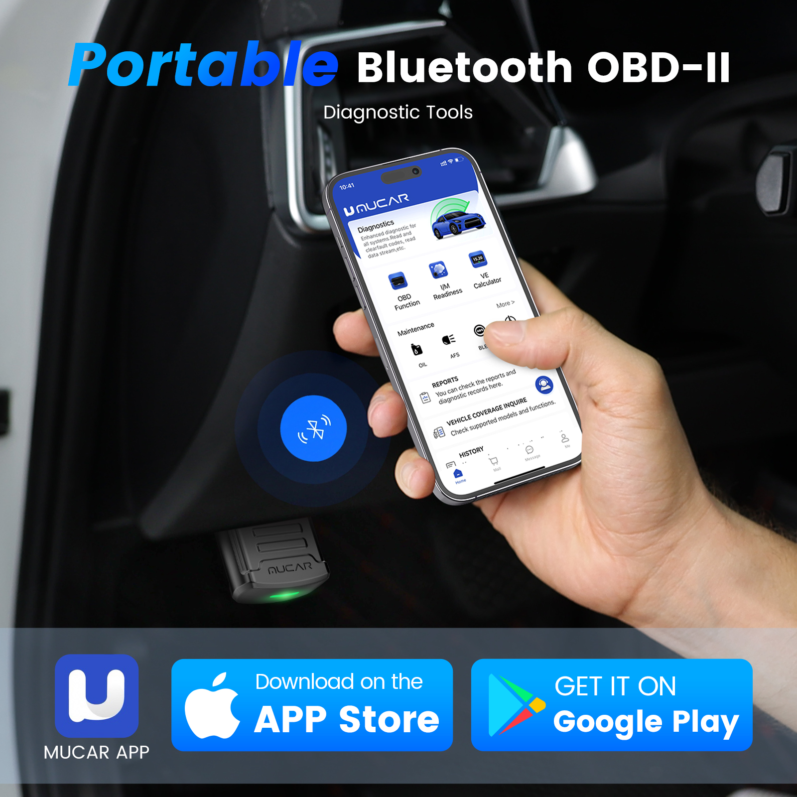 Công cụ chẩn đoán MUCAR BT200 / BT200 Pro OBD2 Dầu chẩn đoán toàn hệ thống SAS 15 Đặt lại Máy quét đầu đọc mã Bluetooth OBD 2 cho tất cả ô tô