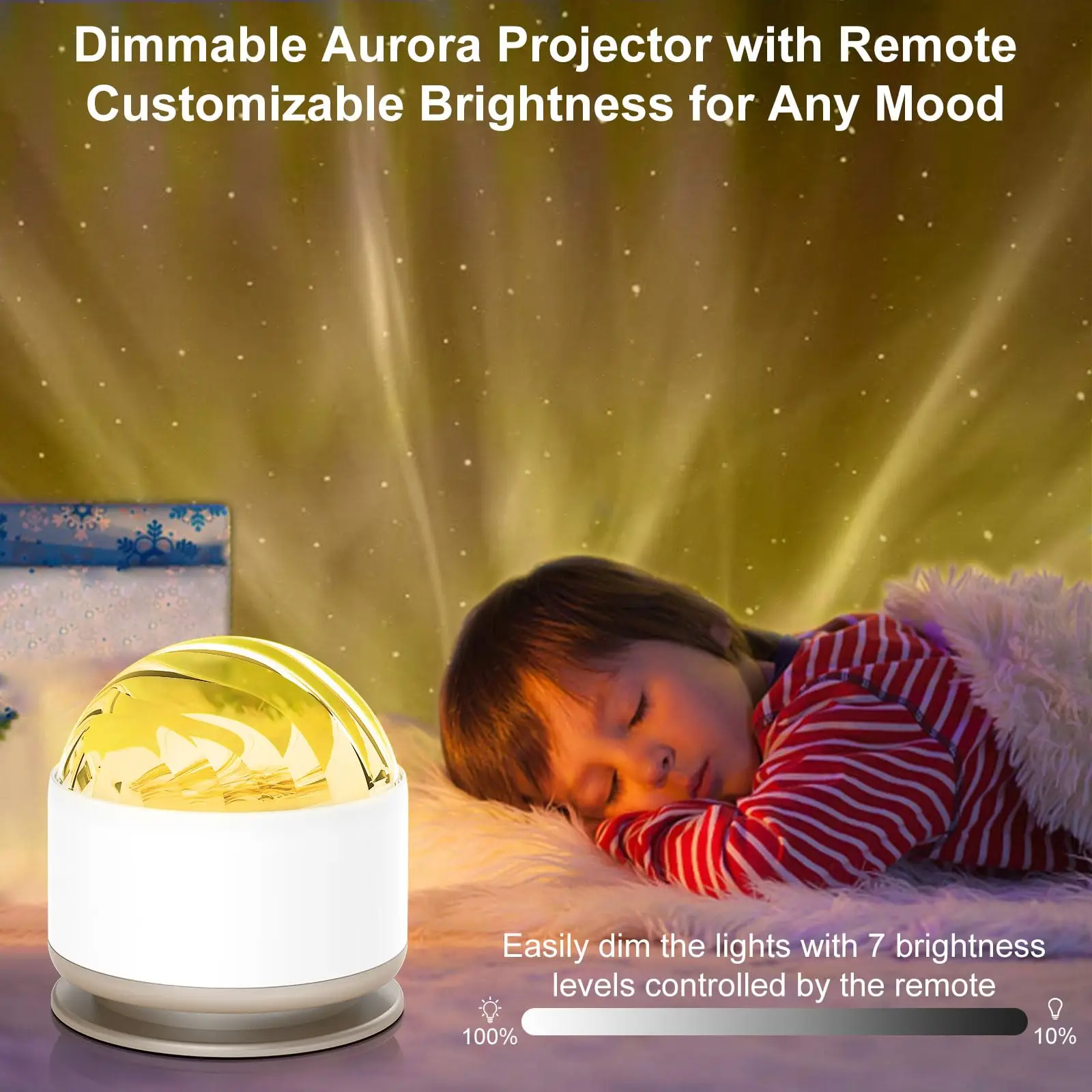 Northern Lights Projector 16 Color Aurora Night Light Projector for Bedroom USB Remote Galaxy Projector for Playroom Kids Room