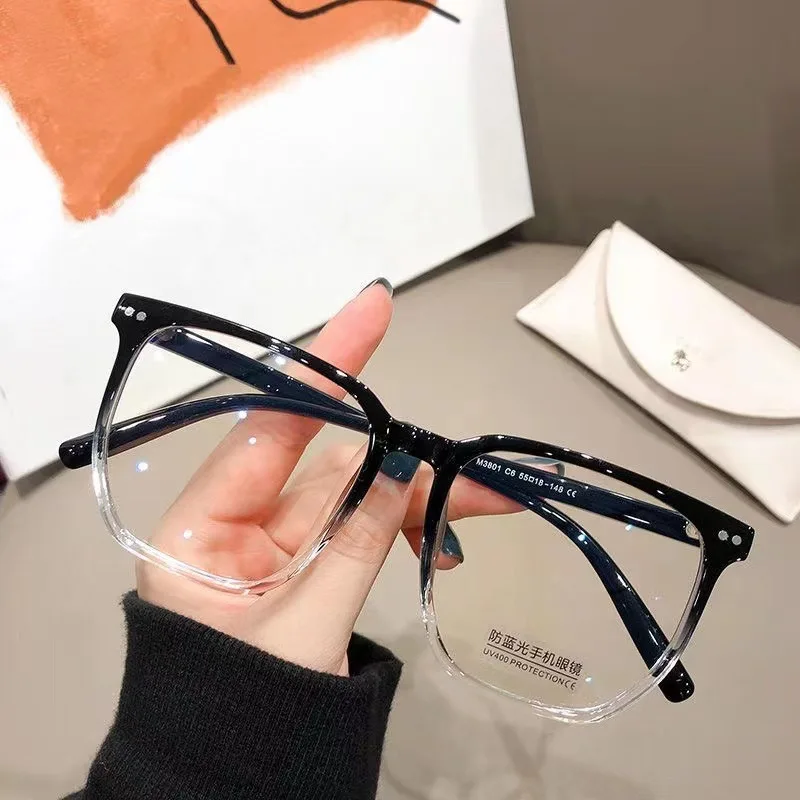 1pc 라운드 안경 투명 컴퓨터 안경 프레임 여성 남성 안티 블루 라이트 차단 안경 광학 스펙터클 안경