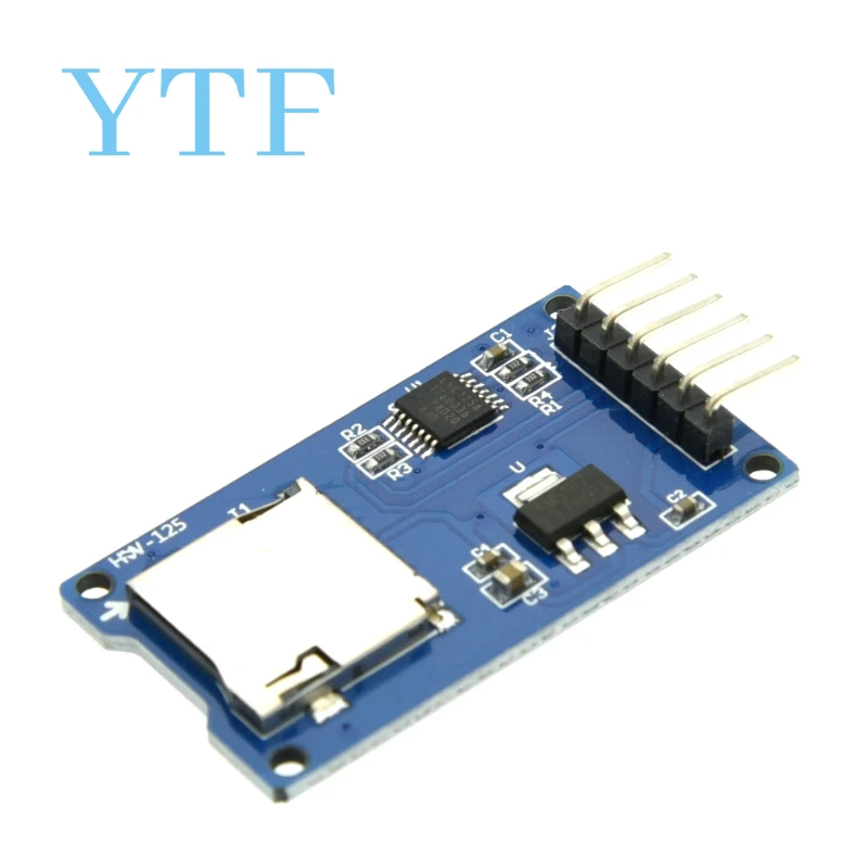 Módulo de tarjeta Micro SD, lector/escritor de tarjetas TF, interfaz SPI con Chip de conversión de nivel para Arduino ARM AVR, 1-50 Uds.