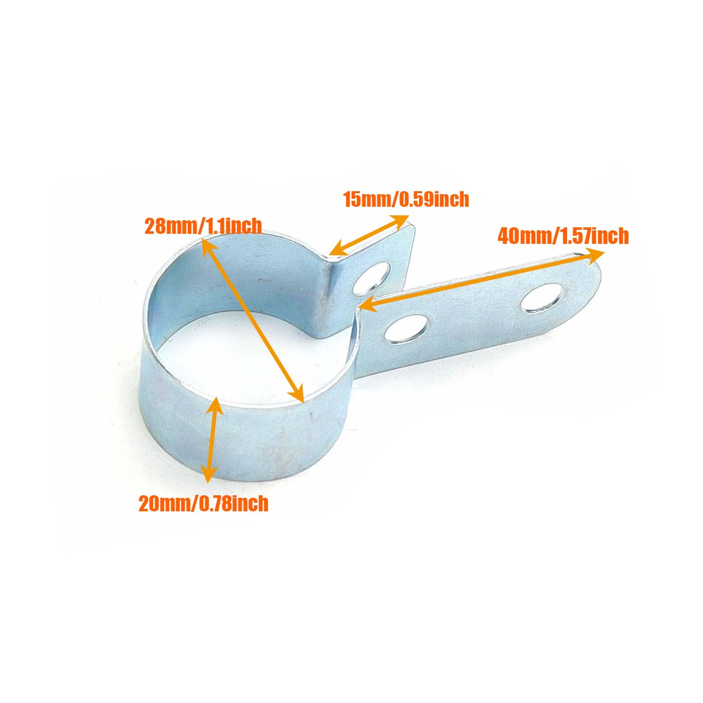 4 個 24 ミリメートル-28 ミリメートル空気ディーゼルヒーター排気管 P クリップクランプ鋼ブラケット車のトラックバンキャンピングカーに適合