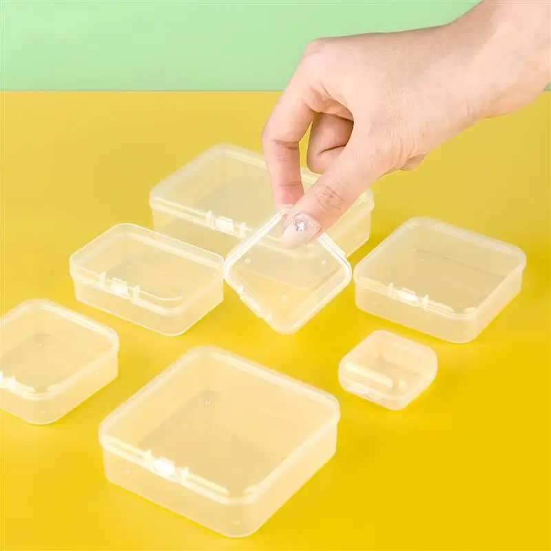 10 stücke Kunststoff Box Rechteckige Box Transluzente Box Verpackung Box Lagerung Box Staubdicht Solide Starke Schmuck Lagerung Fall Container