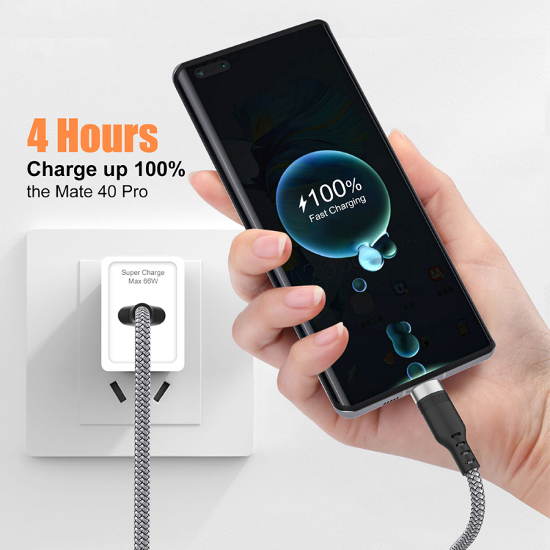 NNBILI 6A Cavo di ricarica rapida da USB A a TIPO C 1M 2M 3M Cavo di ricarica per estensione dati USB C per Huawei Samsung Xiaomi OPPO OnePlus 