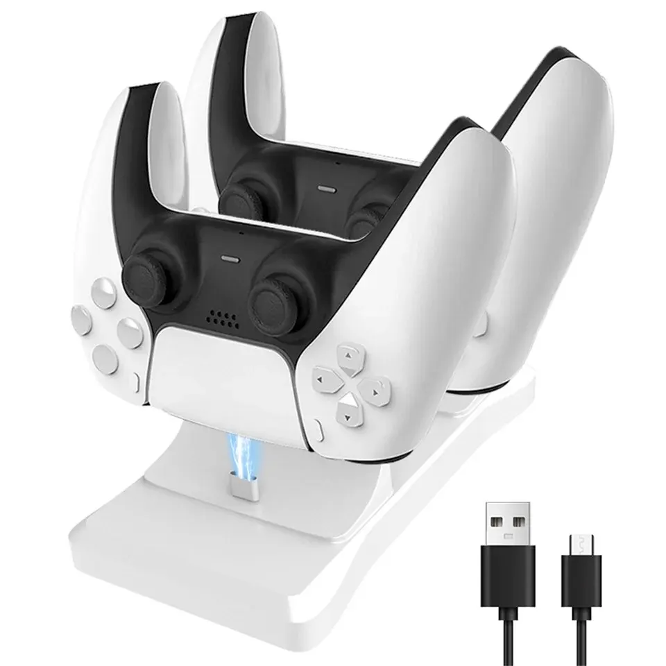 Dual Controller Charging Stand for Playstation 5 Charger Station PS5 Compatible with DualSense Controllers