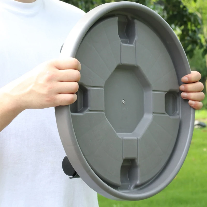 Ruote universali per vasi da fiori Vassoio rotondo in plastica Supporto per vasi da fiori per carichi pesanti Supporto per piante in vaso mobile con rulli