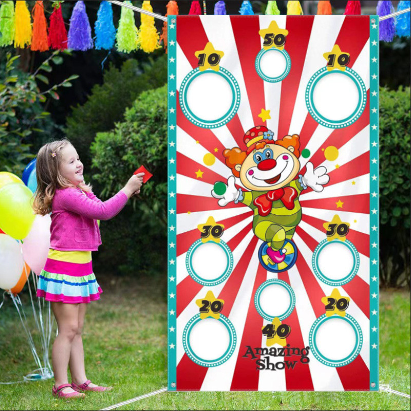 Fun Bean Bag Toys Game Banner Indoor Outdoor Safe Throwing Christmas Party Carnival Game Interaction Physical Training Toys Set
