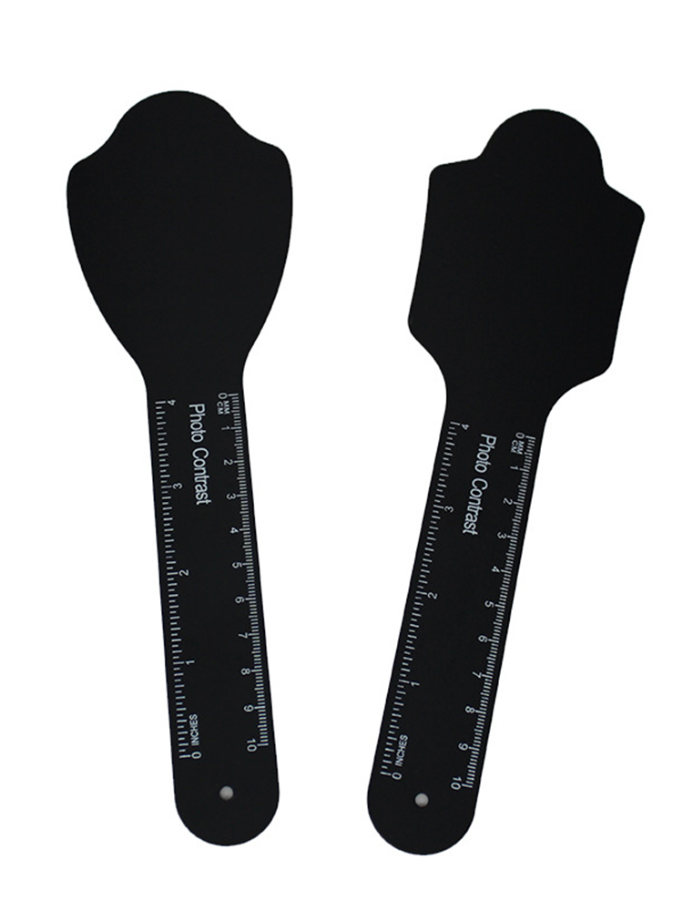 PIORPOY 6 ชิ้น/เซ็ตทันตกรรม Photo Contrast พื้นหลังสีดํา Oral Cheek แผ่น Scale Mark กระจกถ่ายภาพเครื่องมือทันตกรรม