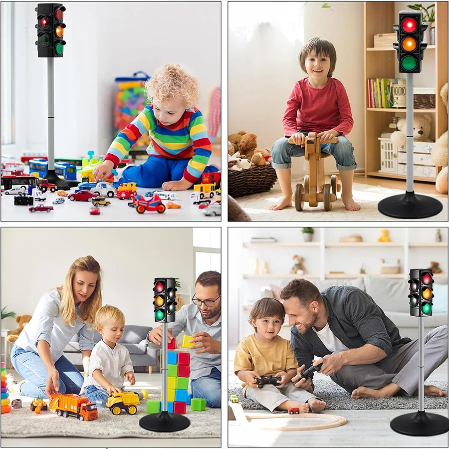 Modèle de feu de circulation jouet de simulation, jouet de feu de circulation pour enfants, modèle de jouet de puzzle pour enfants