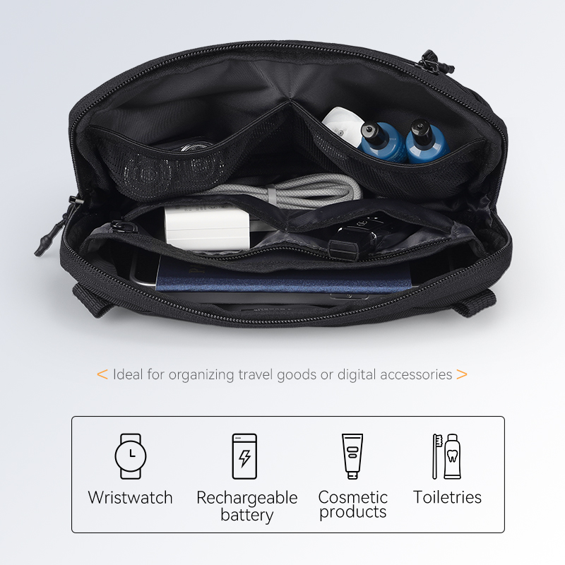 Mark ryden alça de ombro removível, bolsa de higiene pessoal para viagem à prova d'água, bolsa de armazenamento portátil multifuncional, bolsa de viagem de negócios