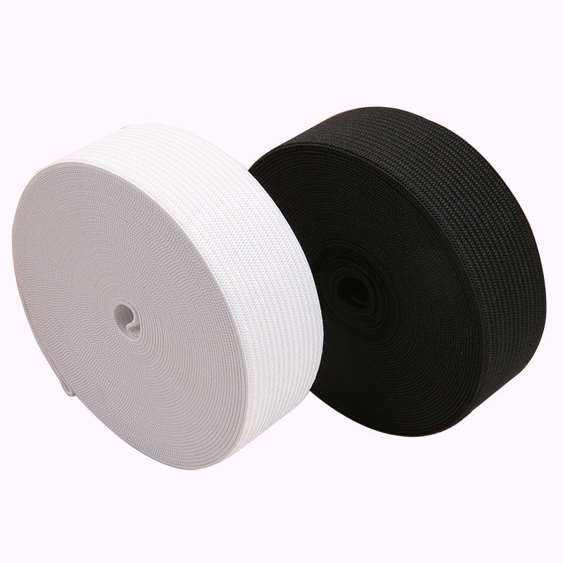 10mm/15mm/20mm/25mm/30mm/35mm/40mm/45mm/50mm White Black Nylon High Elastic Bands Garment Trousers Sewing Accessories