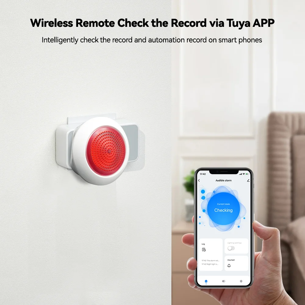Meian Tuya 100dB Sirene Alarm Draadloze Sirena Alarma Linkage Beveiliging Controle Via Smart Life APP ZigBee 3.0 Gateway