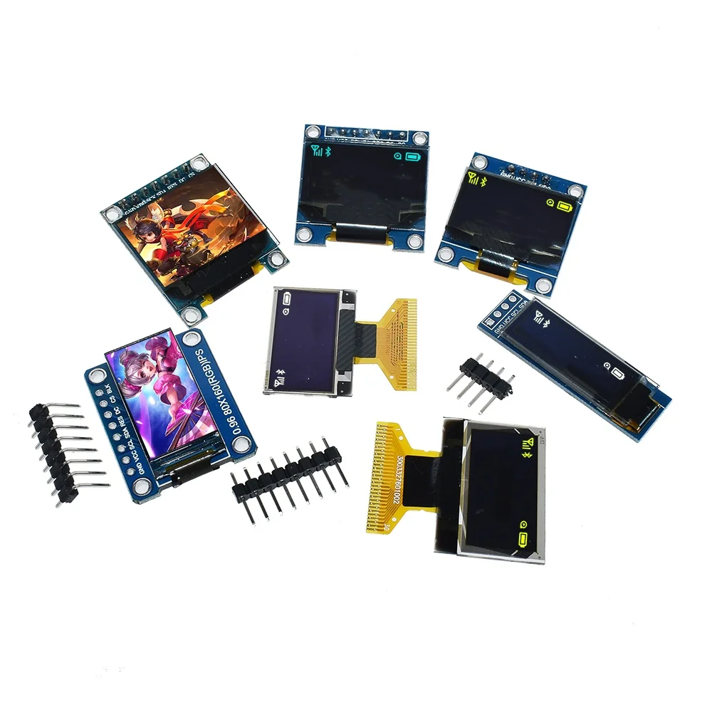Yellow Blue color 4Pin 7Pin128X64 OLED LCD LED TFT Display Module For Arduino 0.91 0.95 0.96 I2C IIC Serial new original