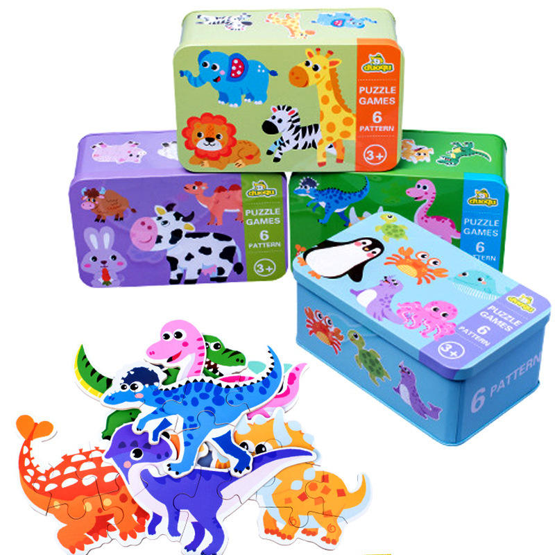 Montessori Baby Puzzle Games Educational Toys Wood 3D Puzzle Board Children's Jigsaw Puzzle Wooden Puzzles For Kids 2 to 4 Years
