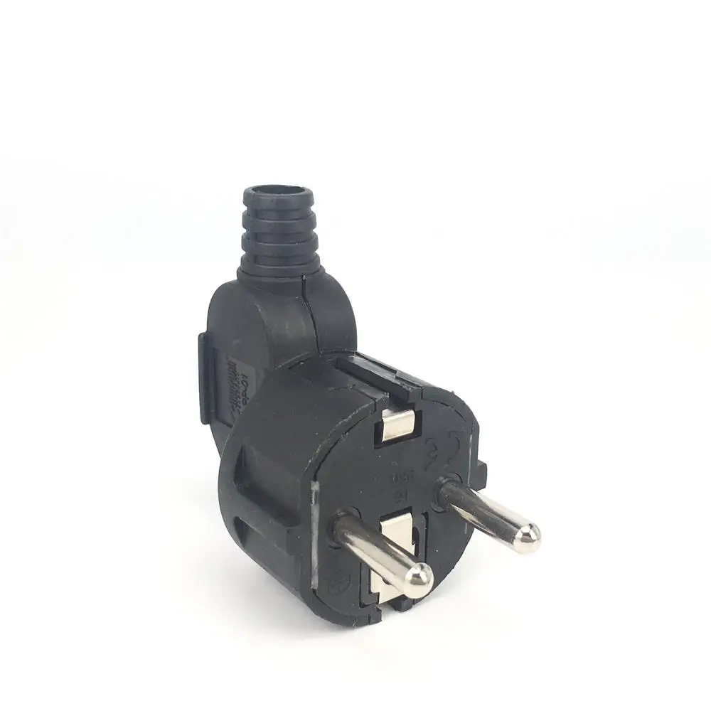 1pcs EU Plug Adapter 16A Male Replacement Outlets Rewireable Schuko Electeic Socket Euro Connector For Power Extension Cable