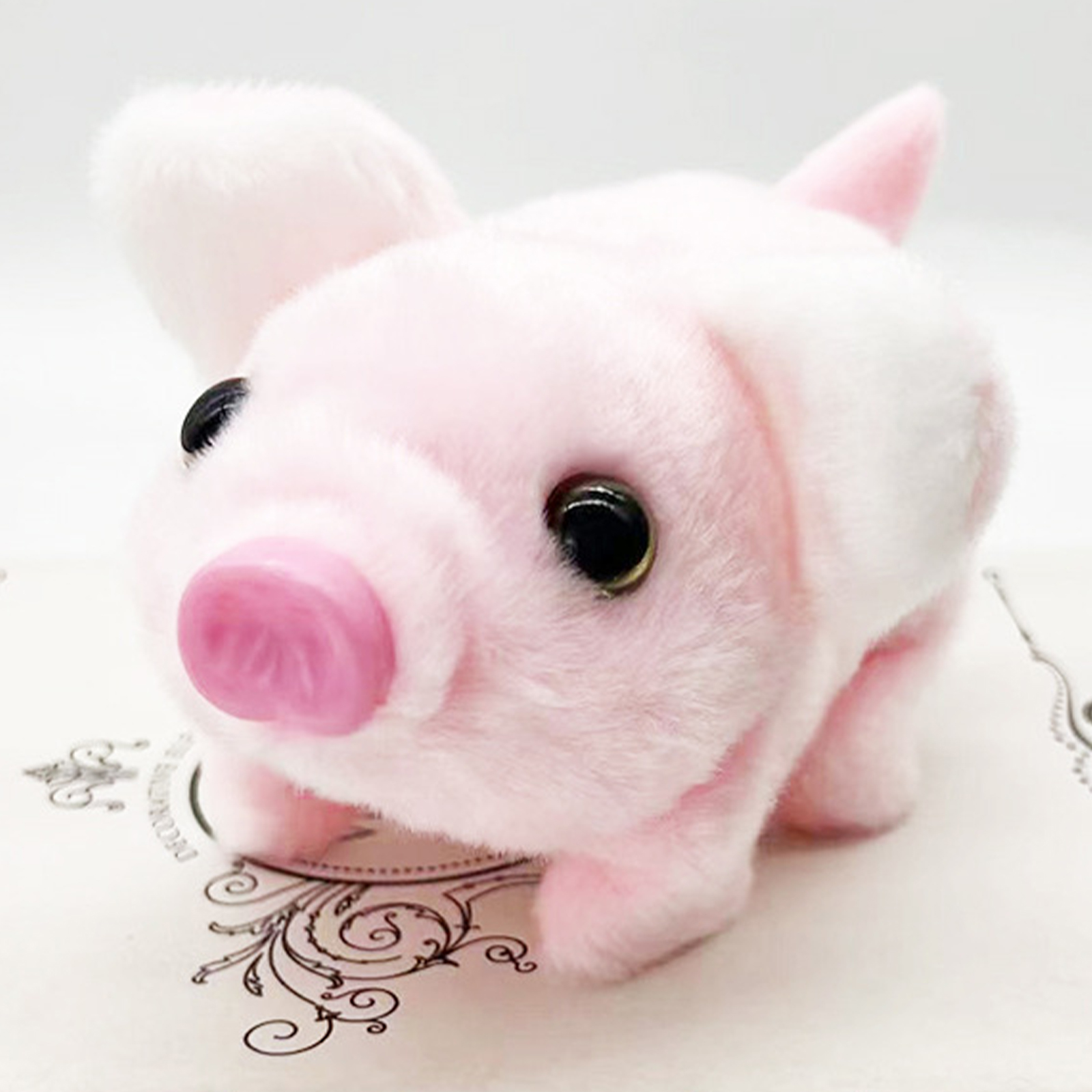 Cerdo de peluche electrónico vívido puede caminar hacer sonido para niñas y niños, regalo de cumpleaños