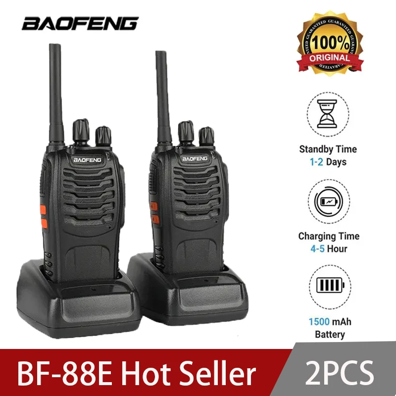 Baofeng BF-88E PMR Handheld Intercom Communicator 16 Kanal Ferngespräch Walkie Talkie 5 W 446 MHz Home Hotel Radio