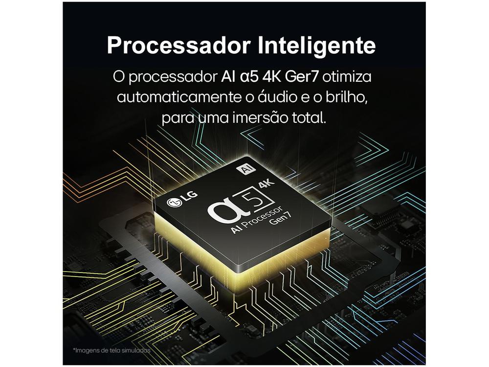 Smart TV 50" 4K LCD LED NanoCell LG 50NANO80TSA WebOS 24 Processador α5 Ger7 Wi-Fi e Bluetooth com Alexa 3 HDMI 2 USB