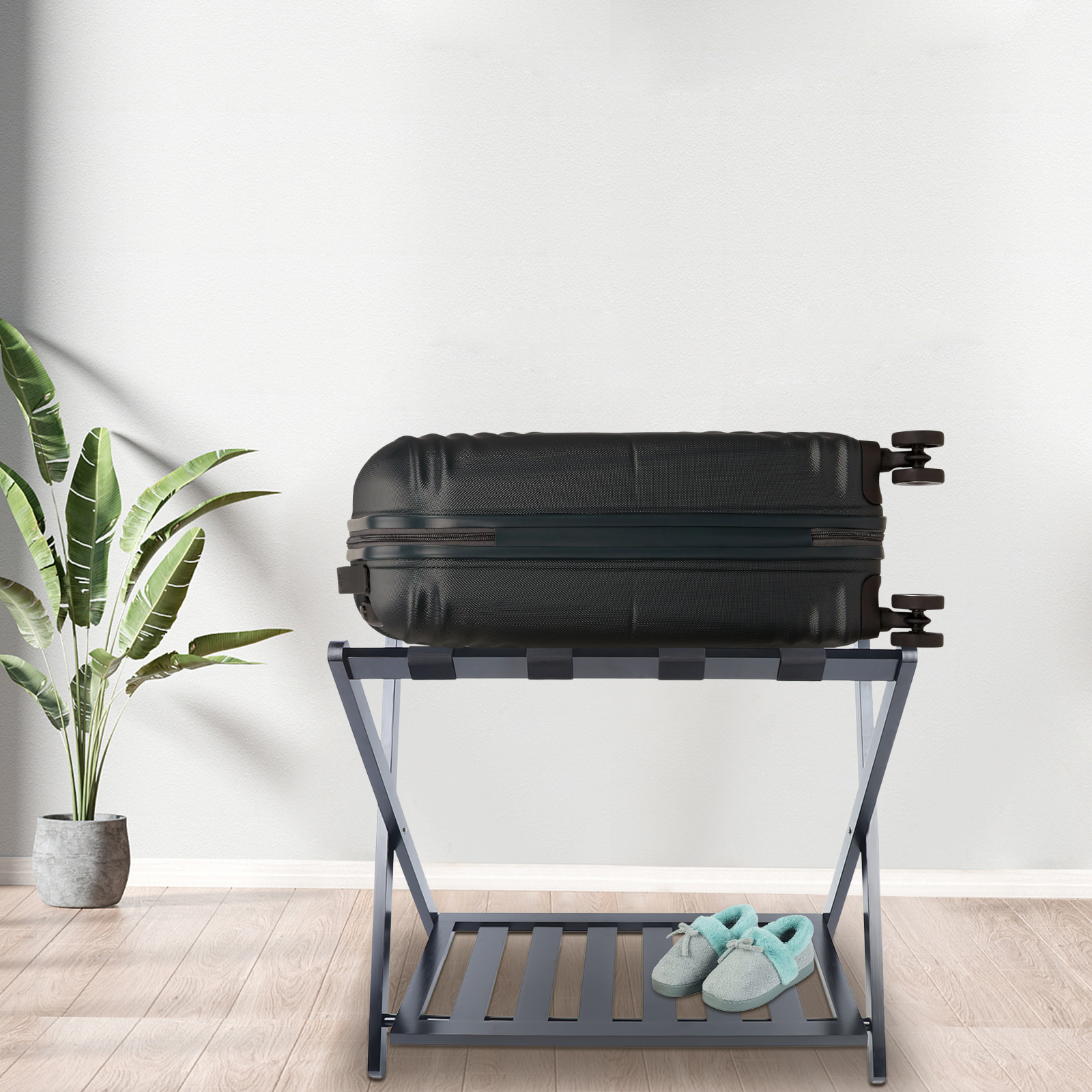 Faltbarer, platzsparender, doppels chich tiger Gepäckträger für das Schlafzimmer und das Gästezimmer