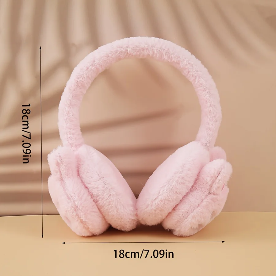 Korean Version Autumn and Winter Plush Warm Earmuffs, Plush Cute Cartoon Cat Earmuffs, Protect Ears From Cold