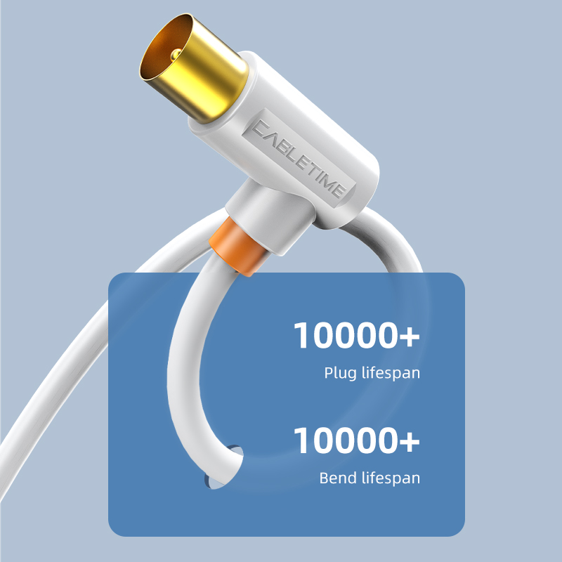 CCELT-デジタルTVケーブル,90度,高品質のアンテナ,HD,ビデオ用,c317