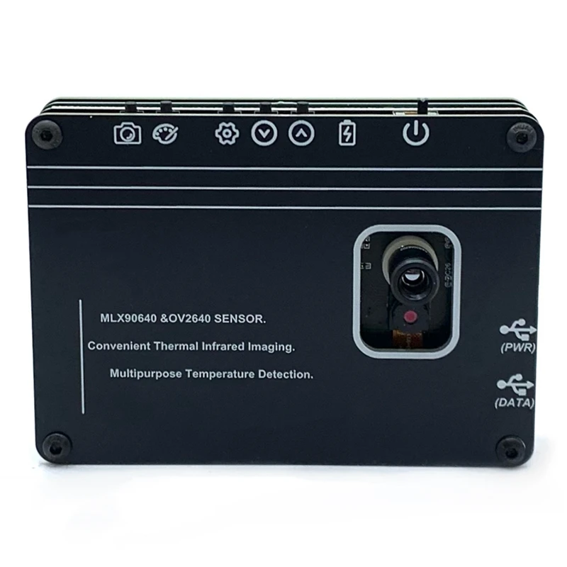 ABMR-OVMLX alat pencitraan termal berkinerja tinggi dengan Sensor MLX90640 canggih, kamera cahaya tampak OV2640, Mode fusi, 3.5 inci